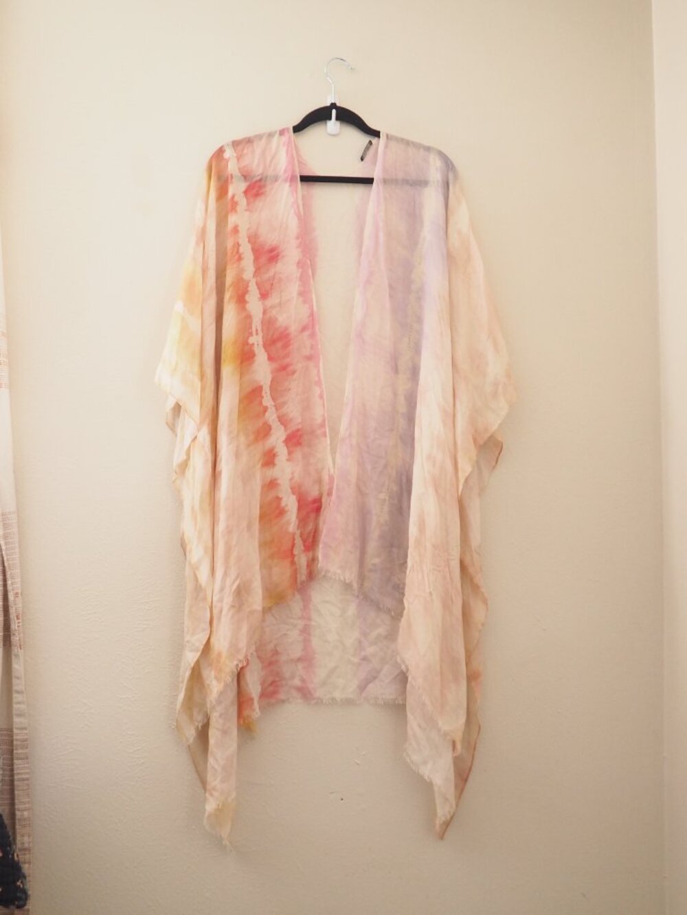 ALLSAINTS Ruana Tie Dye Cover Up in Rainbow - Picture 4 of 12